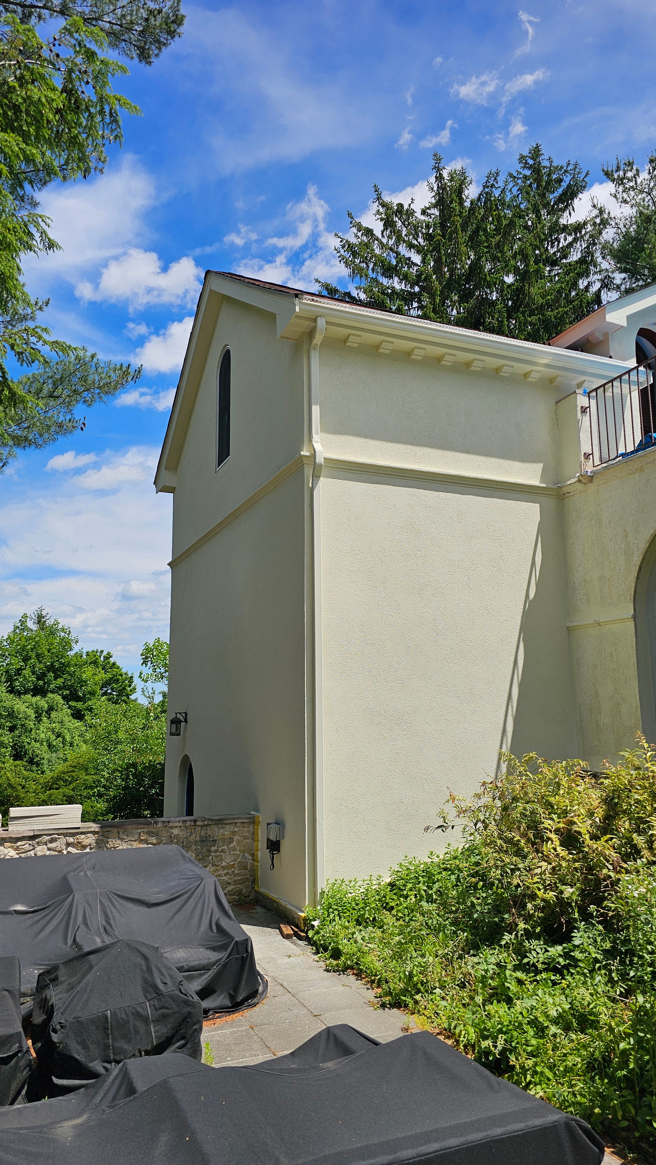 Side elevation — completed exterior repaint